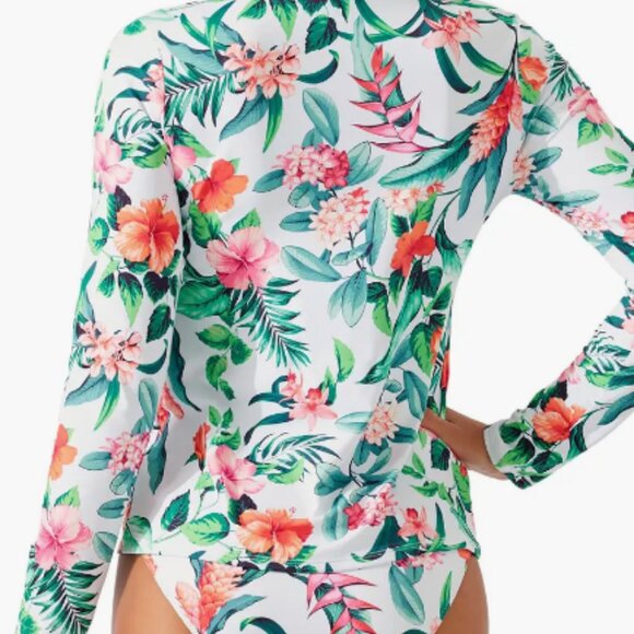 NWT Tommy Bahama Tropi Calling UV/Rash Guard Half Zip - Picture 3 of 5